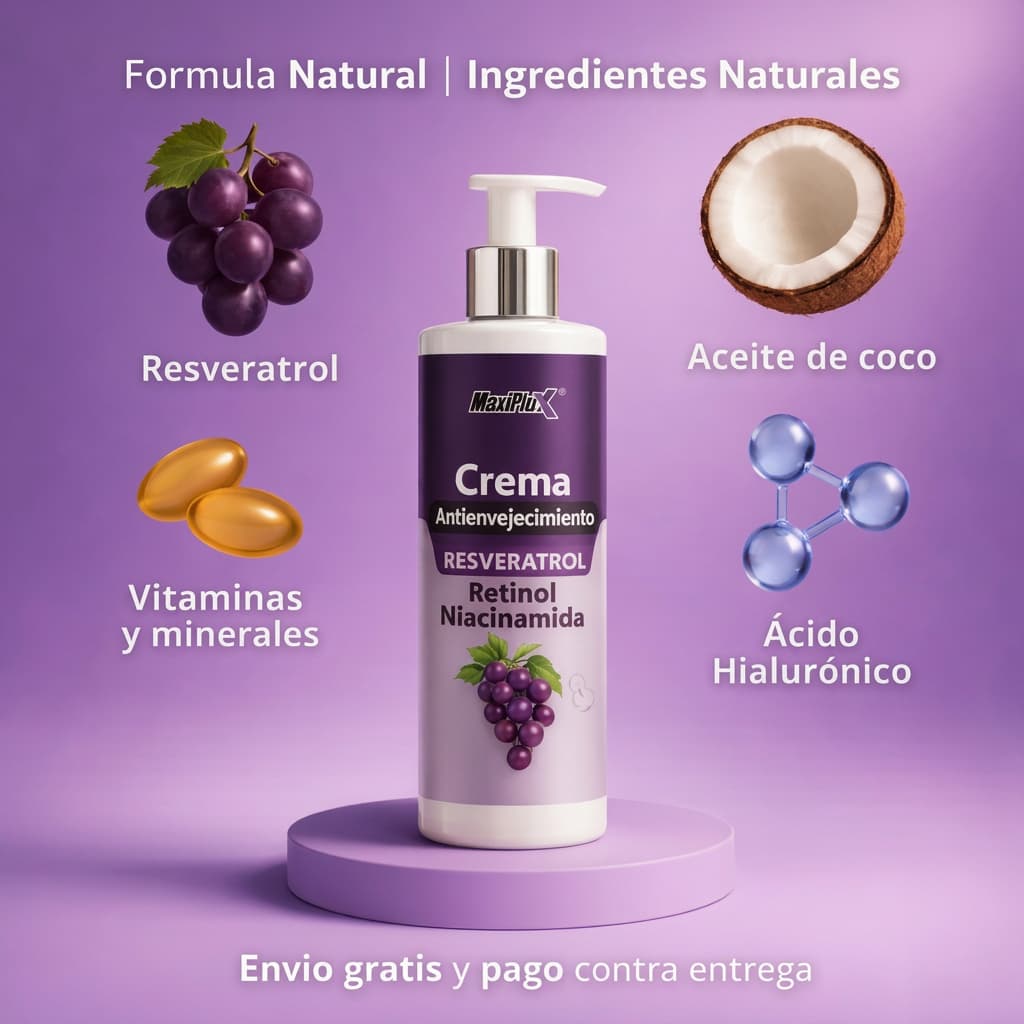 Crema Rejuvenecedora de Resveratrol – OFERTA ESPECIAL: Ahorra el 50% en tu 2ª crema